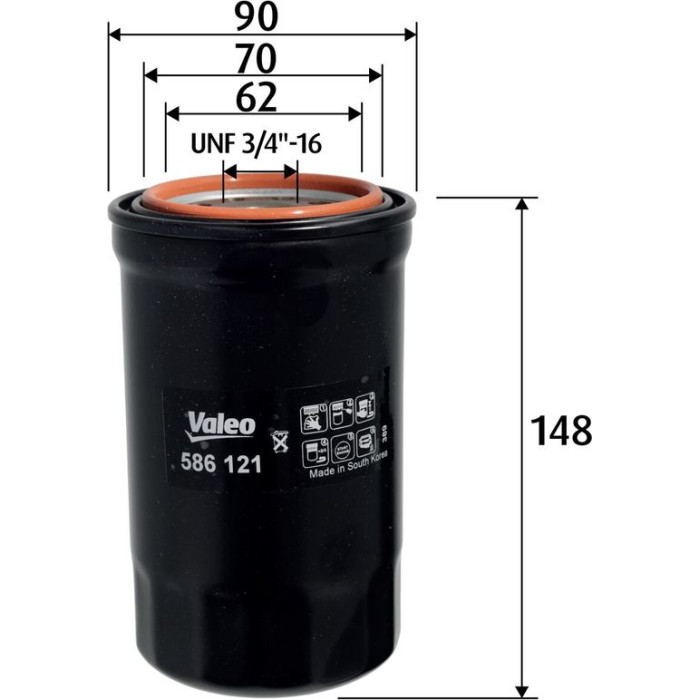 Valeo Ölfilter 586121 Valeo Ölfilter 586121