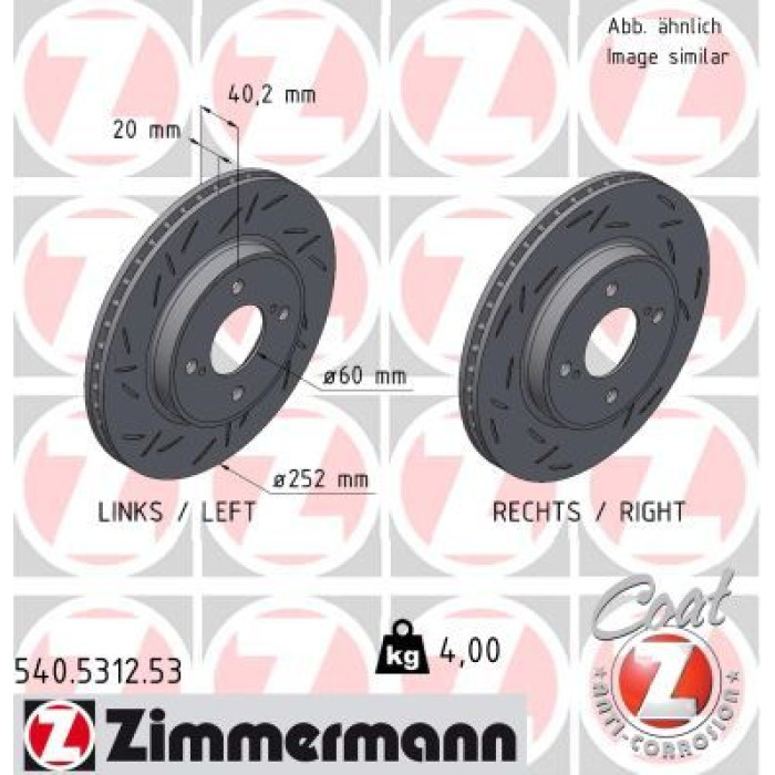 Zimmermann Bremsscheibe 540.5312.53