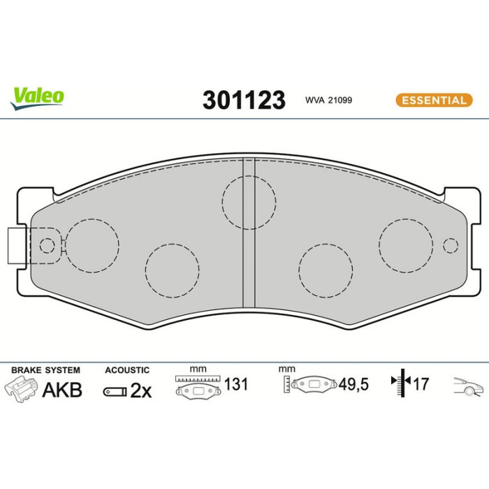 Valeo Bremsbelagsatz 301123