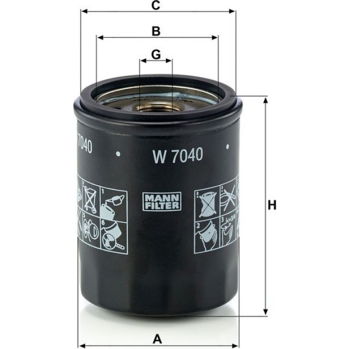 MANN-FILTER Industriefilter W 7040 MANN-FILTER Industriefilter W 7040