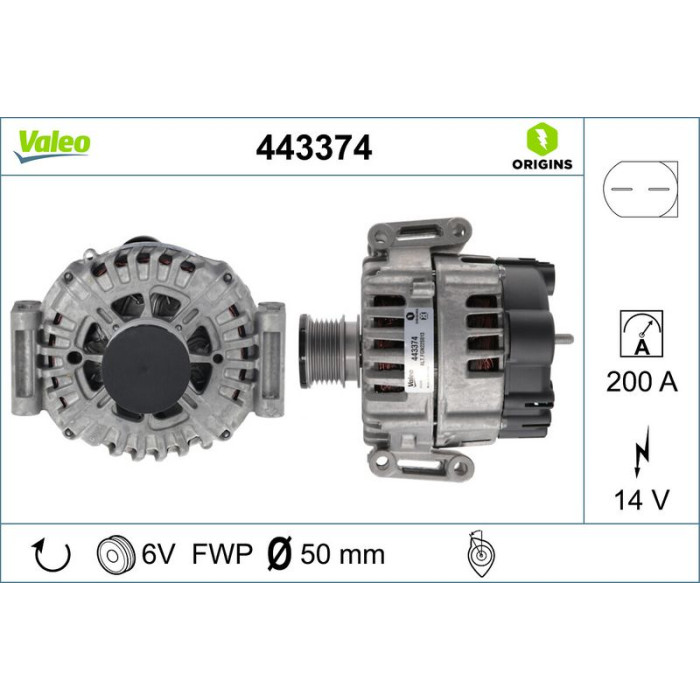 Valeo Lichtmaschine 443374 Valeo Lichtmaschine 443374