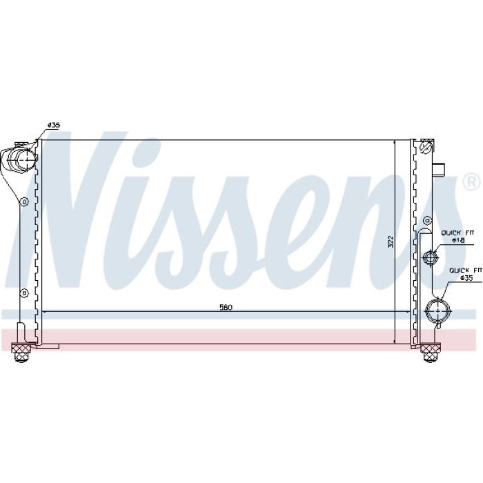 Nissens Wasserkühler PKW 617847 Nissens Wasserkühler PKW 617847