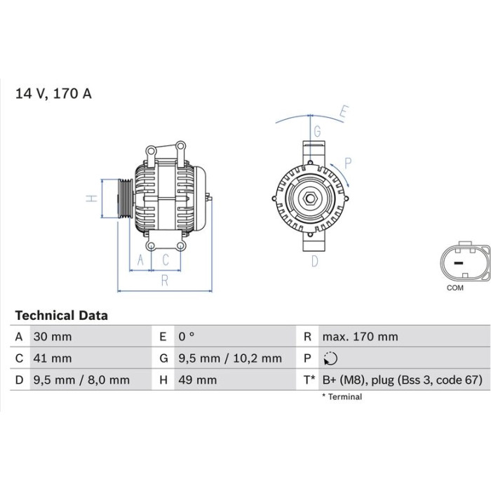 Bosch Lichtmaschine 0 986 082 480 Bosch Lichtmaschine 0 986 082 480