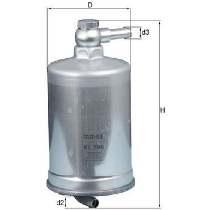 MAHLE Kraftstofffilter KL 599 MAHLE Kraftstofffilter KL 599