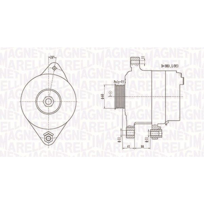 Magneti Marelli Lichtmaschine 063731258010 Magneti Marelli Lichtmaschine 063731258010