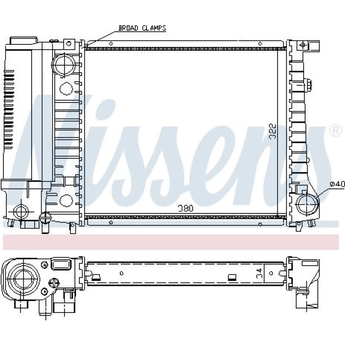 Nissens Wasserkühler PKW 60729A Nissens Wasserkühler PKW 60729A