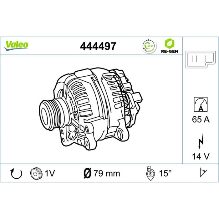 Valeo Lichtmaschine 444497 Valeo Lichtmaschine 444497