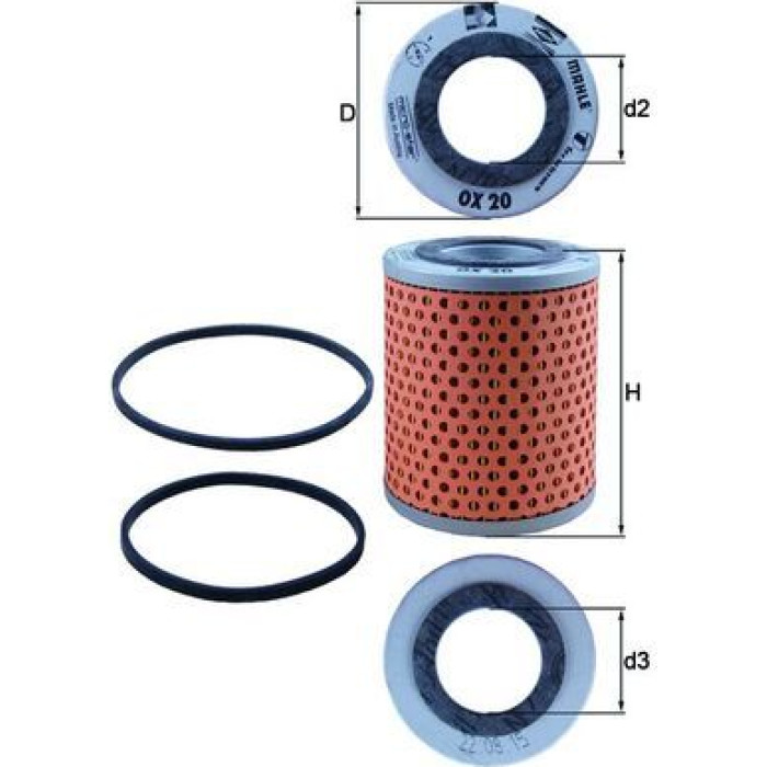 Mahle Original Ölfilter OX 20D Mahle Original Ölfilter OX 20D