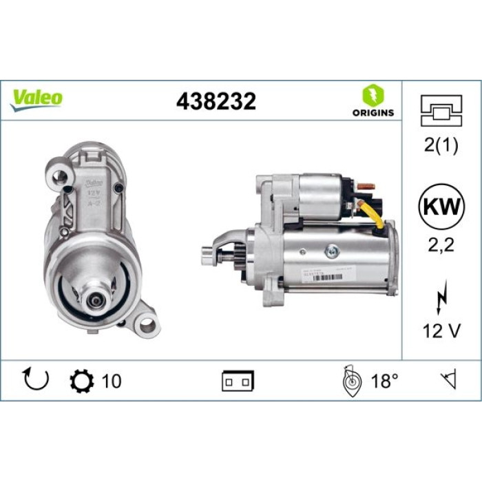 Valeo Anlasser 438232 Valeo Anlasser 438232