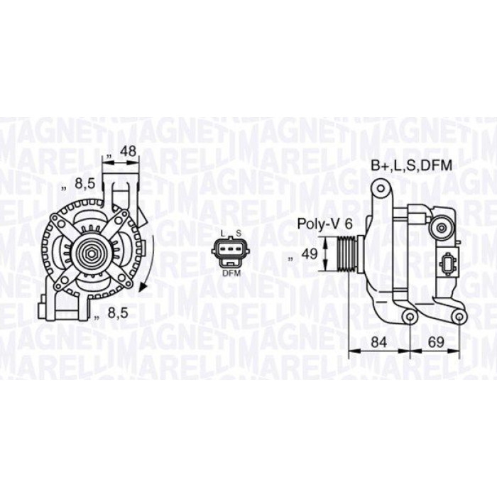Magneti Marelli Lichtmaschine 063377417010 Magneti Marelli Lichtmaschine 063377417010