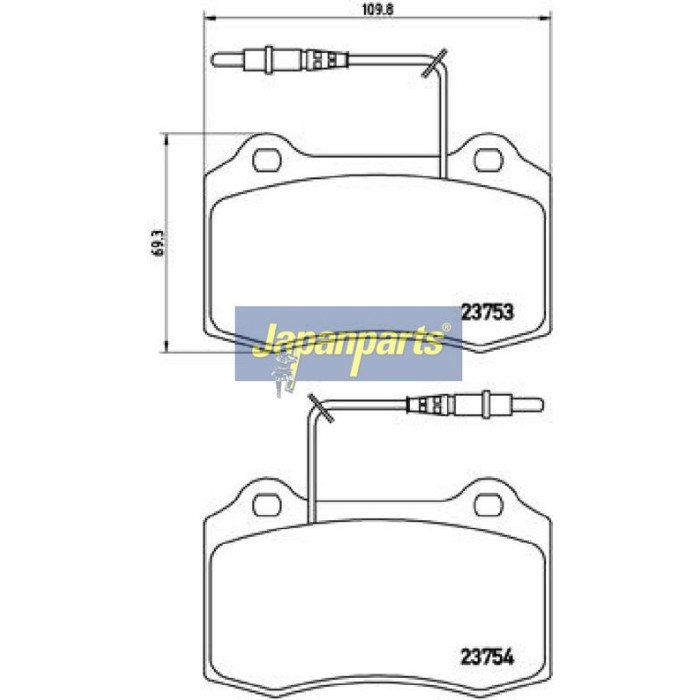 Japanparts Bremsbeläge PA-0651AF Japanparts Bremsbeläge PA-0651AF