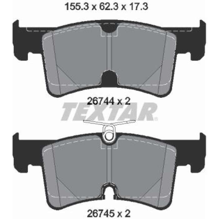 Textar Bremsbelagsatz 2674401 Textar Bremsbelagsatz 2674401