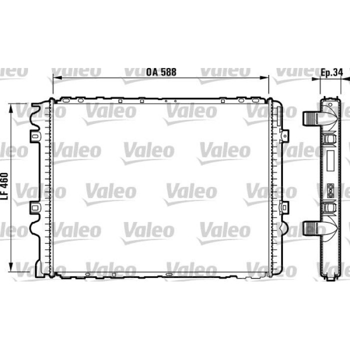Valeo Motorkühler 732569 Valeo Motorkühler 732569