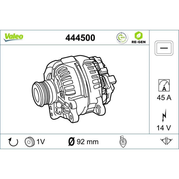 Valeo Lichtmaschine 444500 Valeo Lichtmaschine 444500