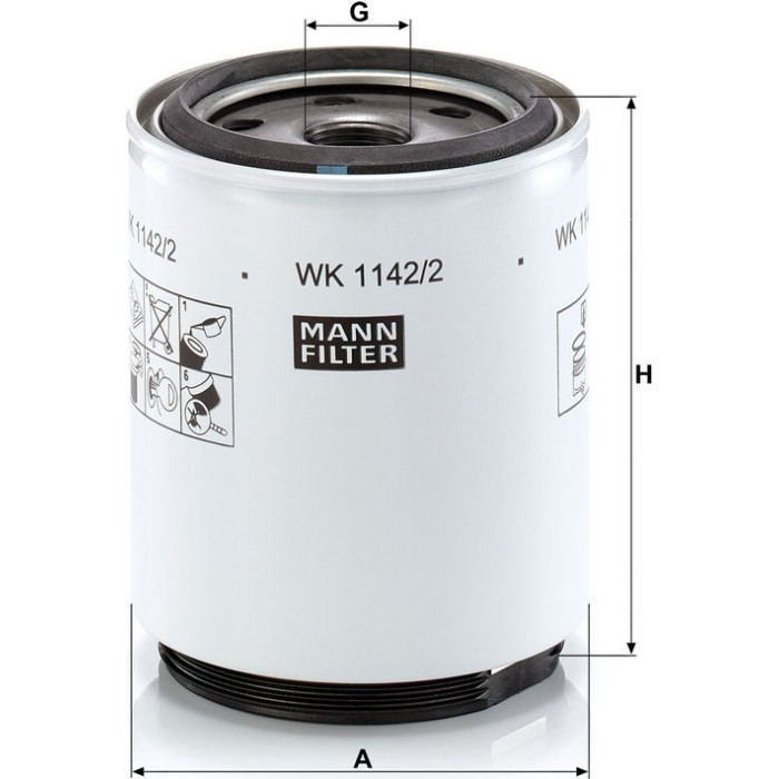MANN-FILTER Industriefilter WK 1142/2 x