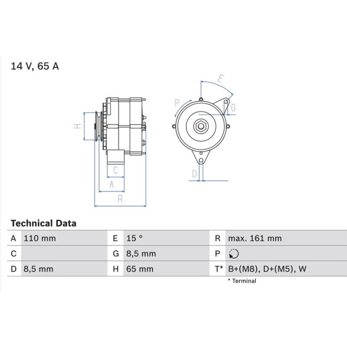 Bosch Lichtmaschine 0 986 034 560 Bosch Lichtmaschine 0 986 034 560