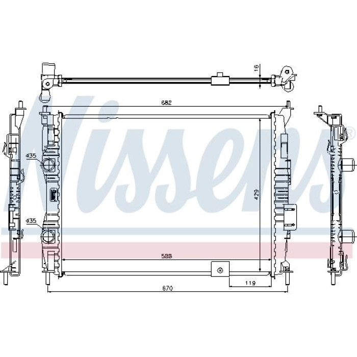 Nissens Wasserkühler PKW 67364 Nissens Wasserkühler PKW 67364