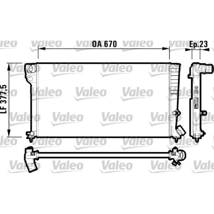 Valeo Motorkühler 731744 Valeo Motorkühler 731744