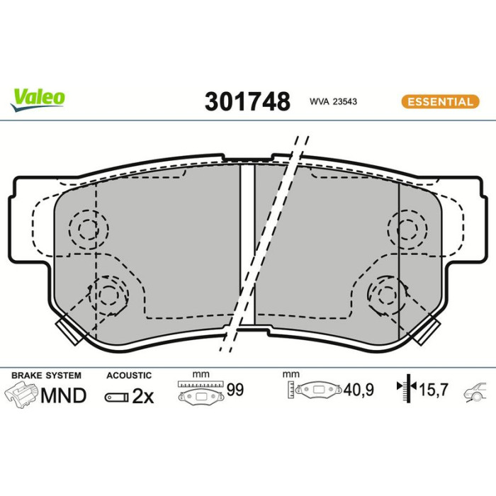 Valeo Bremsbelagsatz 301748