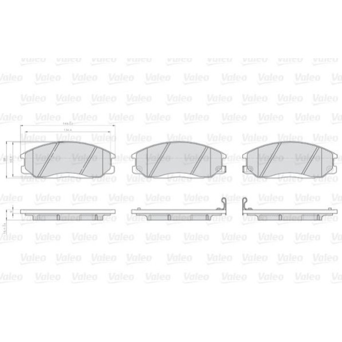 Valeo Bremsbelagsatz 873569 Valeo Bremsbelagsatz 873569