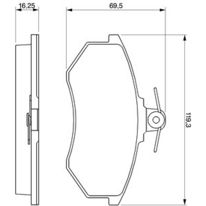 Bosch Bremsbelagsatz 0 986 466 698 Bosch Bremsbelagsatz 0 986 466 698