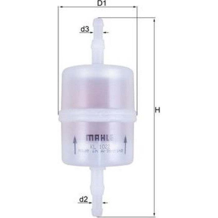 KL 1022 MAHLE Kraftstofffilter KL 1022, Leitungsfilter, Höhe 127 mm – u. a. für Mercedes-Benz /8 (W114), /8 Coupé (W114), 123 Stufenheck (W123) – OE Nummer 0014773801 - l KL 1022 MAHLE Kraftstofffilter KL 1022, Leitungsfilter, Höhe 127 mm – u. a. für Mercedes-Benz /8 (W114), /8 Coupé (W114), 123 Stufenheck (W123) – OE Nummer 0014773801 - l