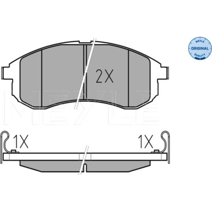 MEYLE Bremsbelagsatz Mitsubishi L200 96-07 Mit Akustischem Verschleisssensor 025 238 7914/W