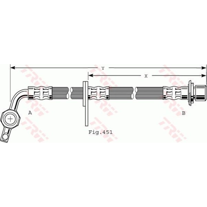 TRW Bremsschlauch Vorderachse rechts PHD477 TRW Bremsschlauch Vorderachse rechts PHD477