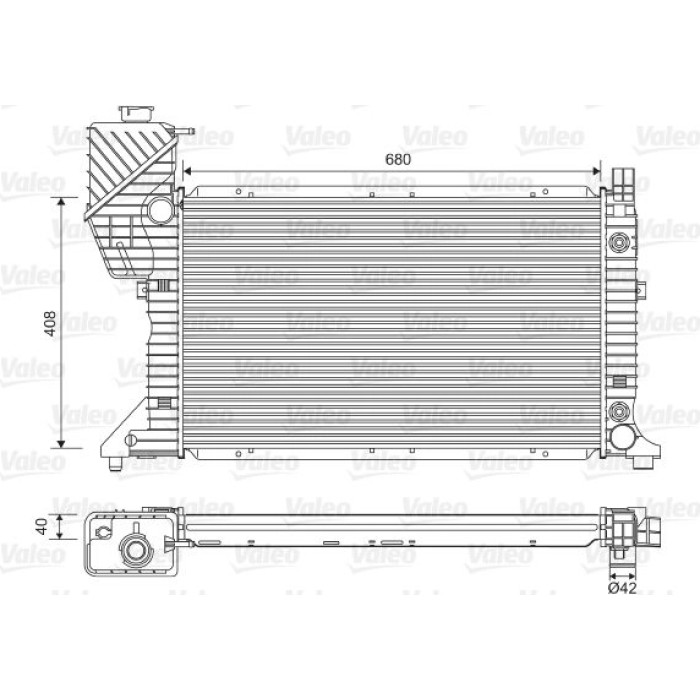 Valeo Motorkühler 732472 Valeo Motorkühler 732472