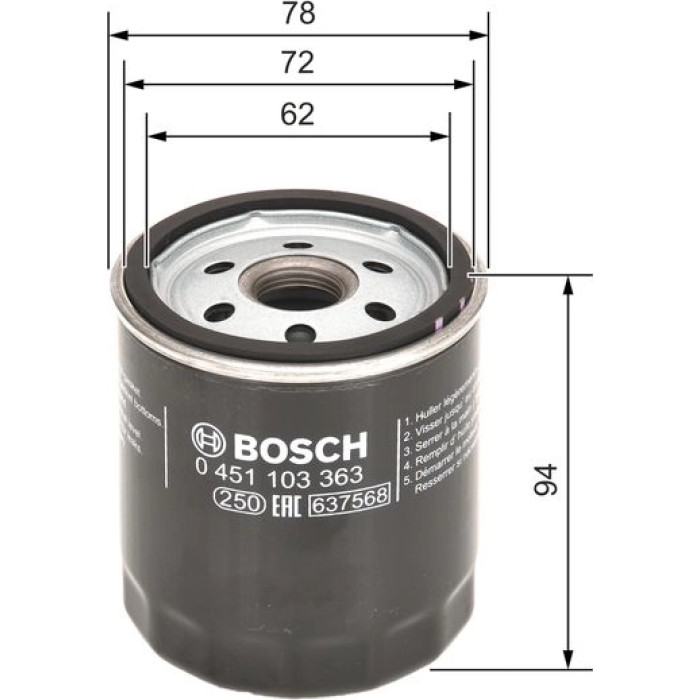 Bosch Ölfilter 0 451 103 363