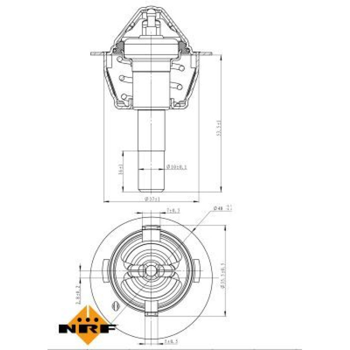 NRF Kühlmittelthermostat 725189