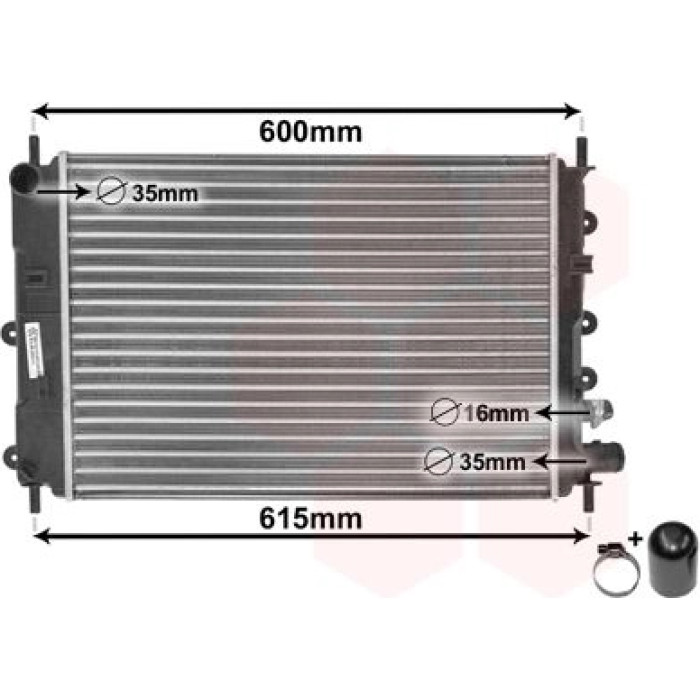 Van Wezel Motorkühler 18002151 Van Wezel Motorkühler 18002151