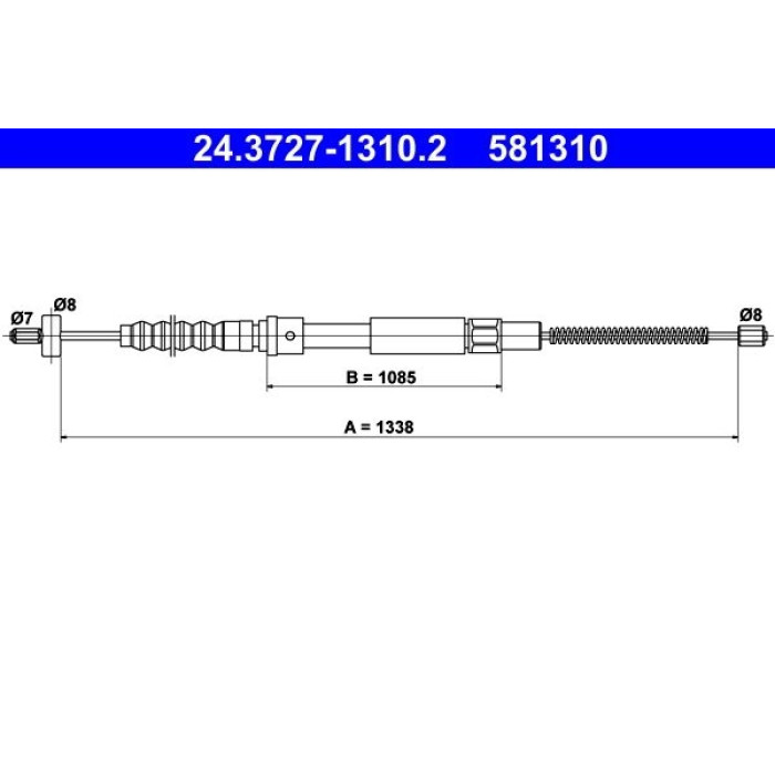 ATE Handbremsseil 24.3727-1310.2 ATE Handbremsseil 24.3727-1310.2