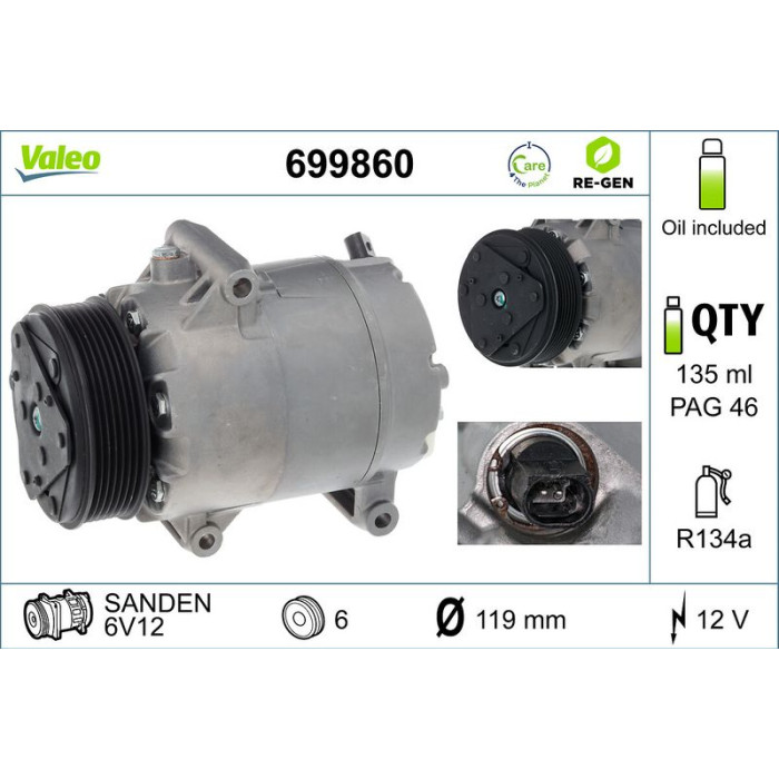 Valeo Kompressor 699860 Valeo Kompressor 699860