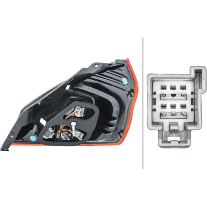2VP 354 805-011 HECKLEUCHTE L 12 V HELLA 2VP 354 805-011 HECKLEUCHTE L 12 V HELLA