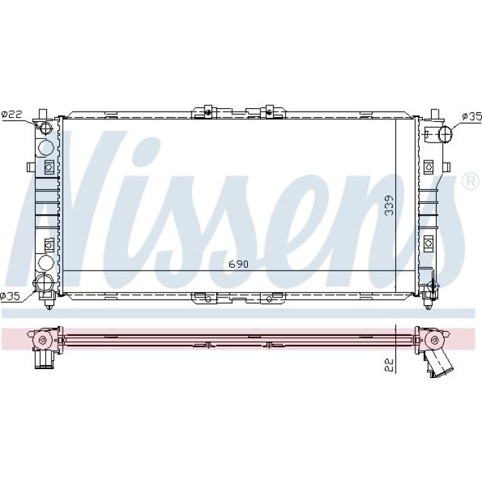 Nissens Motorkühler 62487A Nissens Motorkühler 62487A
