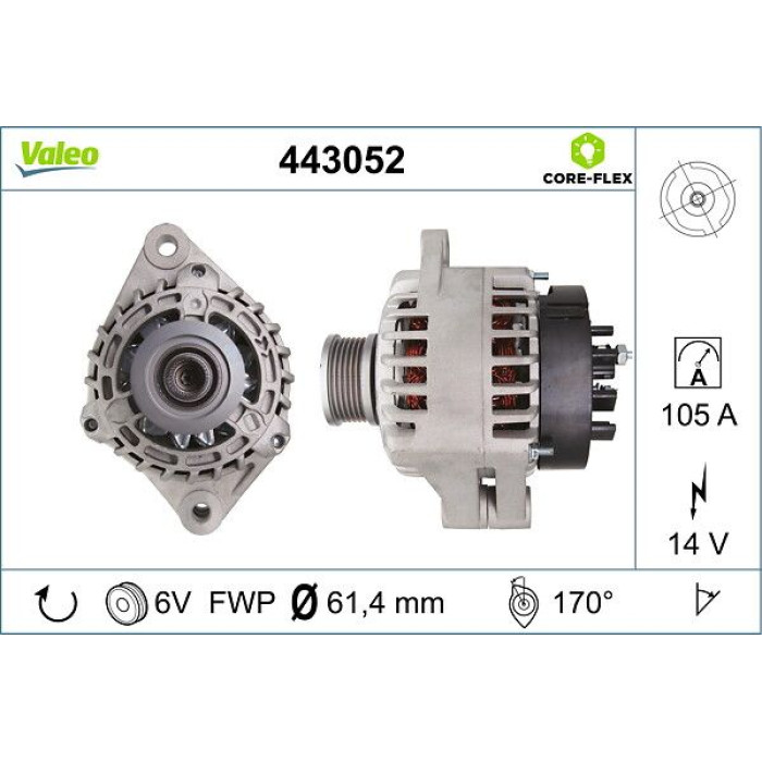 Valeo Lichtmaschine 443052 Valeo Lichtmaschine 443052