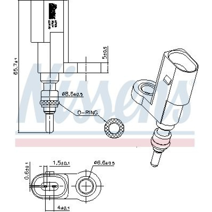 Nissens Kühlmitteltemperatursensor 207030 Nissens Kühlmitteltemperatursensor 207030