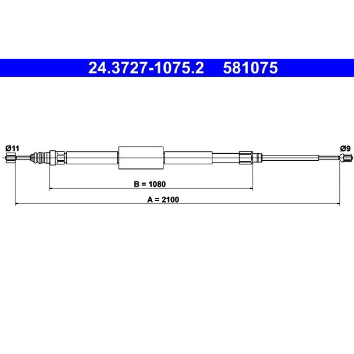 ATE Handbremsseil 24.3727-1075.2