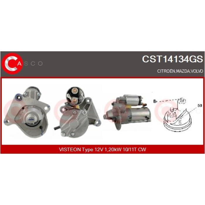 CASCO Anlasser CST14134GS CASCO Anlasser CST14134GS