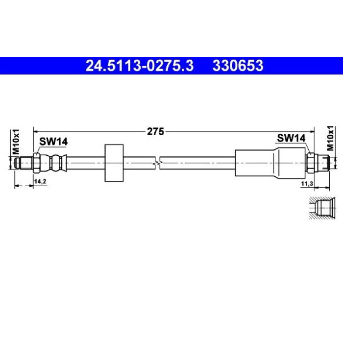 ATE Bremsschlauch 24.5113-0275.3 ATE Bremsschlauch 24.5113-0275.3