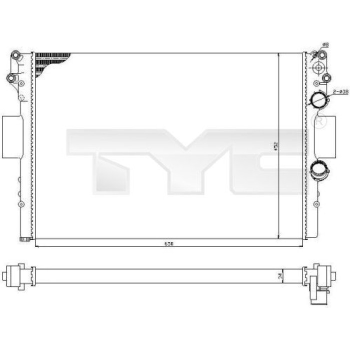 TYC Motorkühler 715-0001-R TYC Motorkühler 715-0001-R