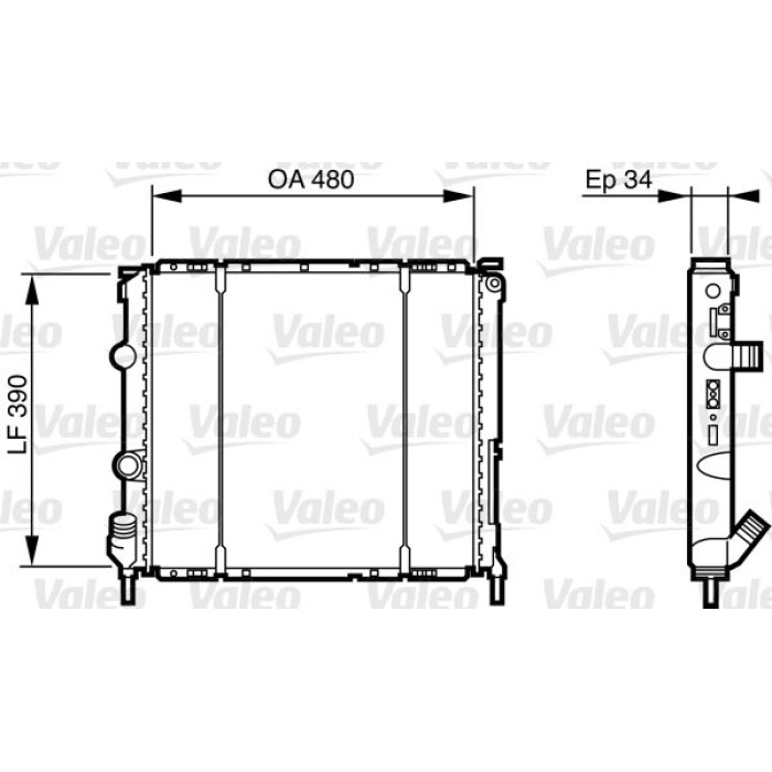 Valeo Motorkühler 732474 Valeo Motorkühler 732474