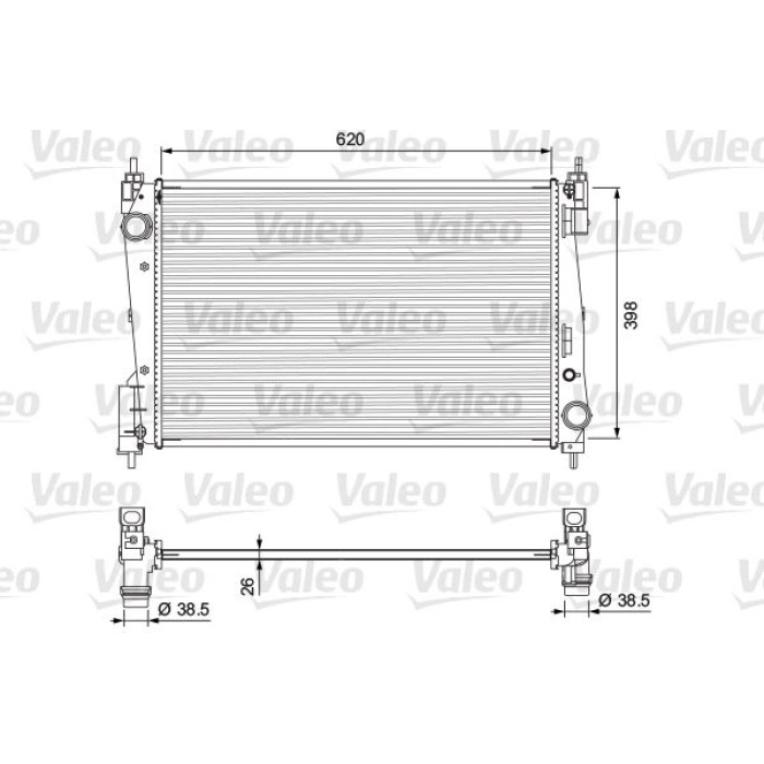 Valeo Motorkühler 701717 Valeo Motorkühler 701717