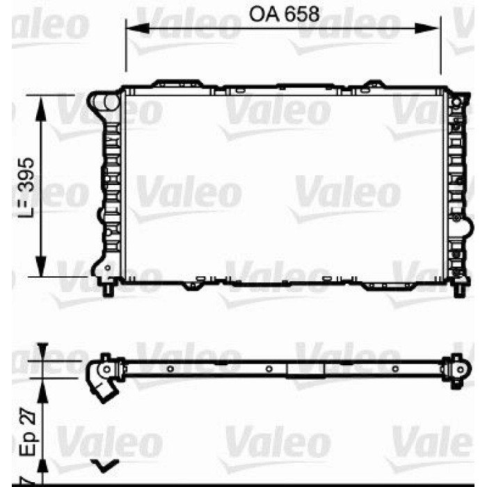 Valeo Motorkühler 732696 Valeo Motorkühler 732696