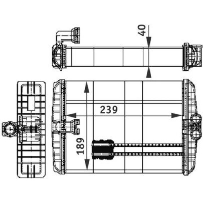 MAHLE Wärmetauscher, Innenraumheizung AH 110 000P MAHLE Wärmetauscher, Innenraumheizung AH 110 000P