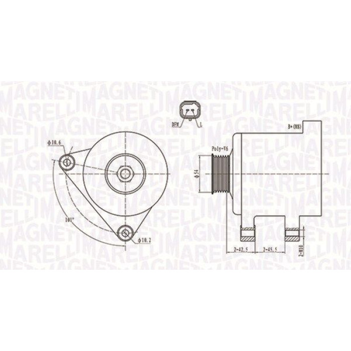 Magneti Marelli Lichtmaschine 063731674010 Magneti Marelli Lichtmaschine 063731674010