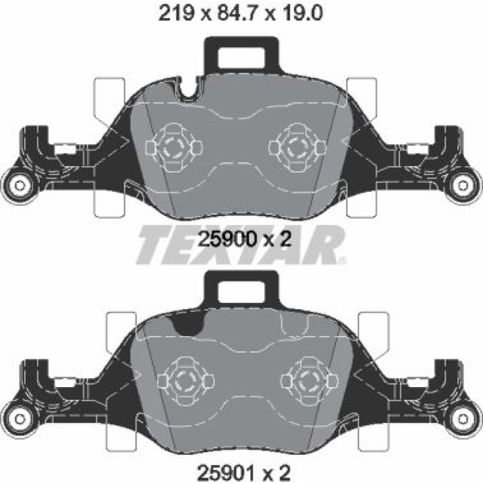 Textar Bremsbelagsatz 2590001 Textar Bremsbelagsatz 2590001