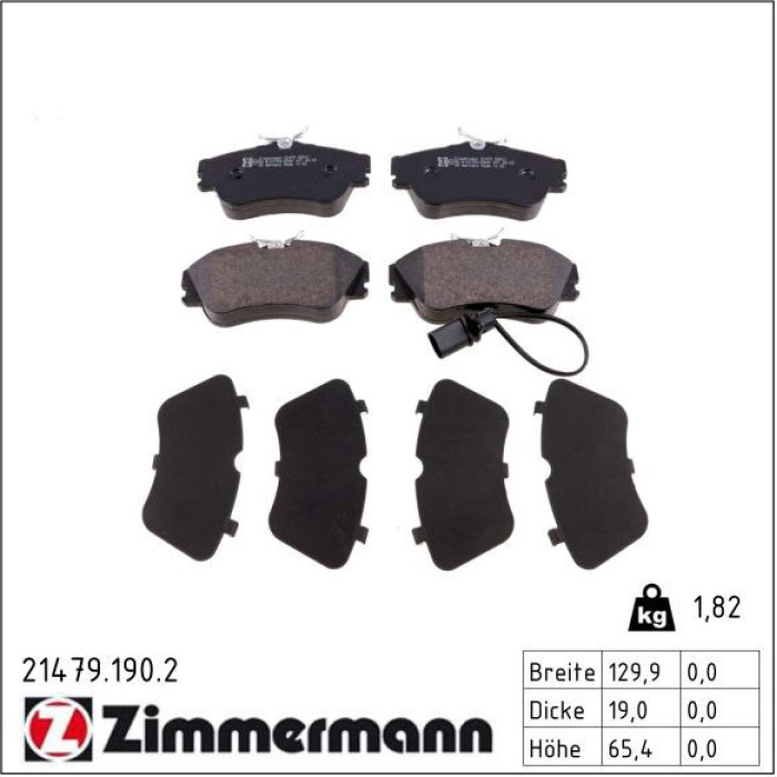 ZIMMERMANN Bremsbeläge 21479.190.2 ZIMMERMANN Bremsbeläge 21479.190.2