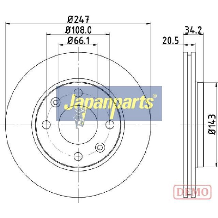 Japanparts Bremsscheibe DI-0628C Japanparts Bremsscheibe DI-0628C